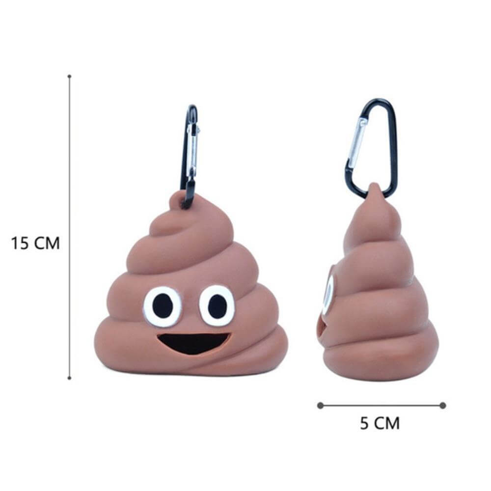 Soft Dog Poop Bag Dispenser Poop - shaped and Bone - shaped - Happy 4 Paws