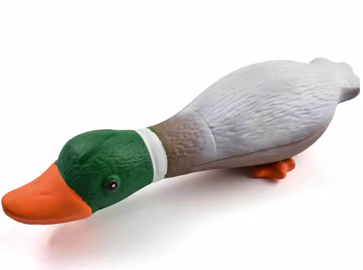 Squawking Latex Sound Dog Toy Duck For Squeeze Squeak Interactive Play - Happy 4 Paws