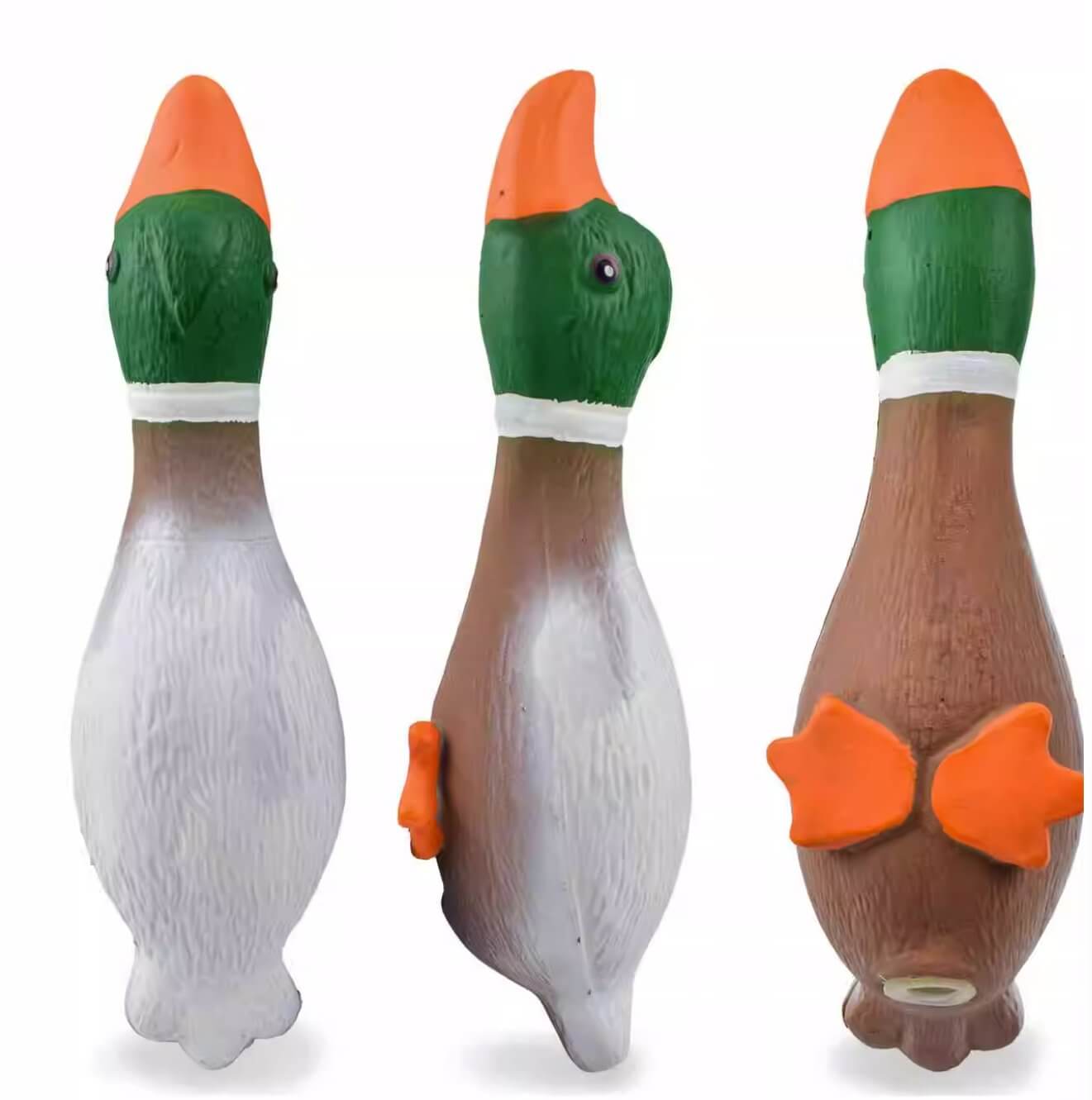 Squawking Latex Sound Dog Toy Duck For Squeeze Squeak Interactive Play - Happy 4 Paws