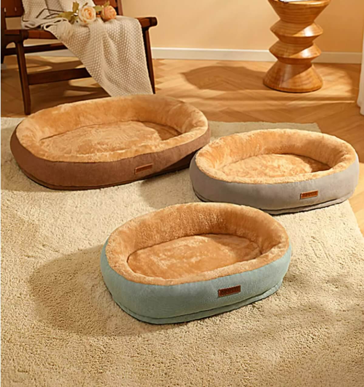 Super Soft Cozy Pet Bed Mattress for Medium Large Dogs 3colors - Happy 4 Paws