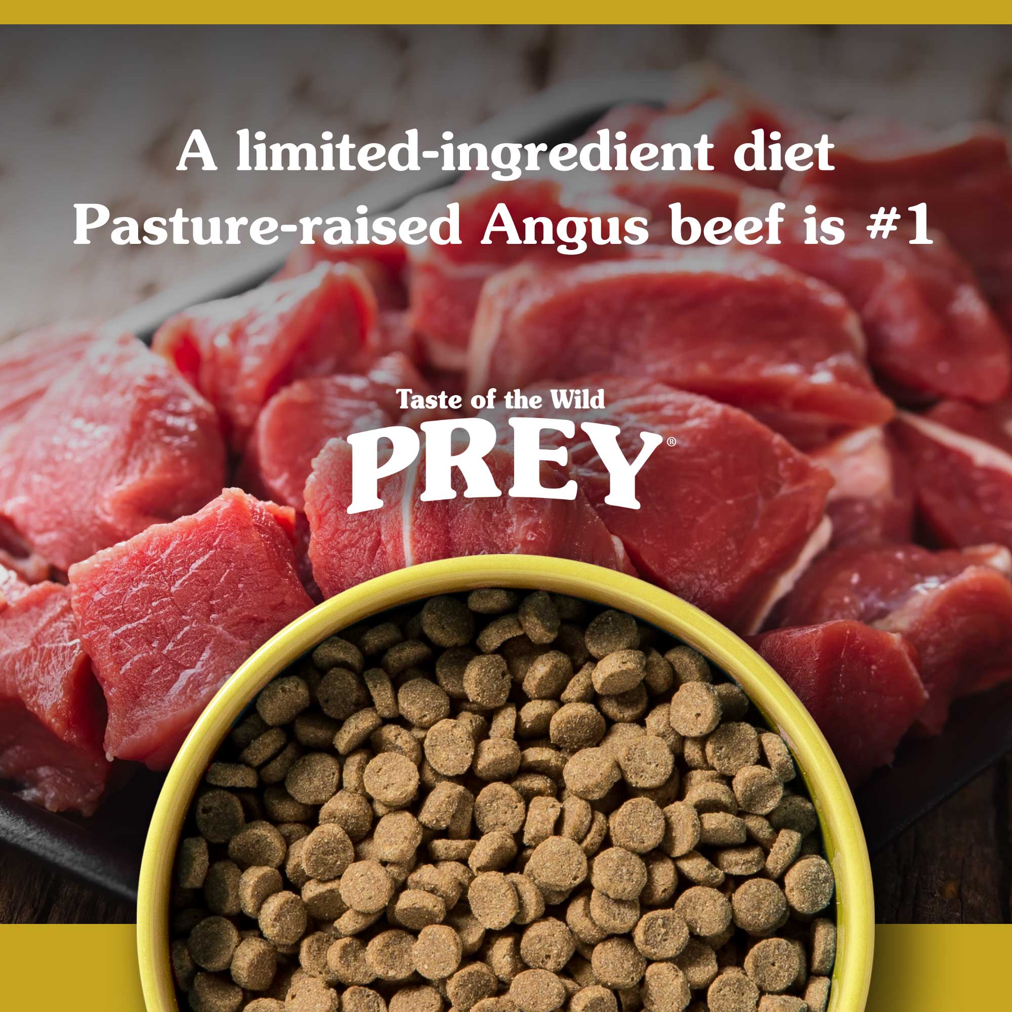 TASTE OF THE WILD PREY Angus Beef Cat Dry Food 6.8kg - Happy 4 Paws