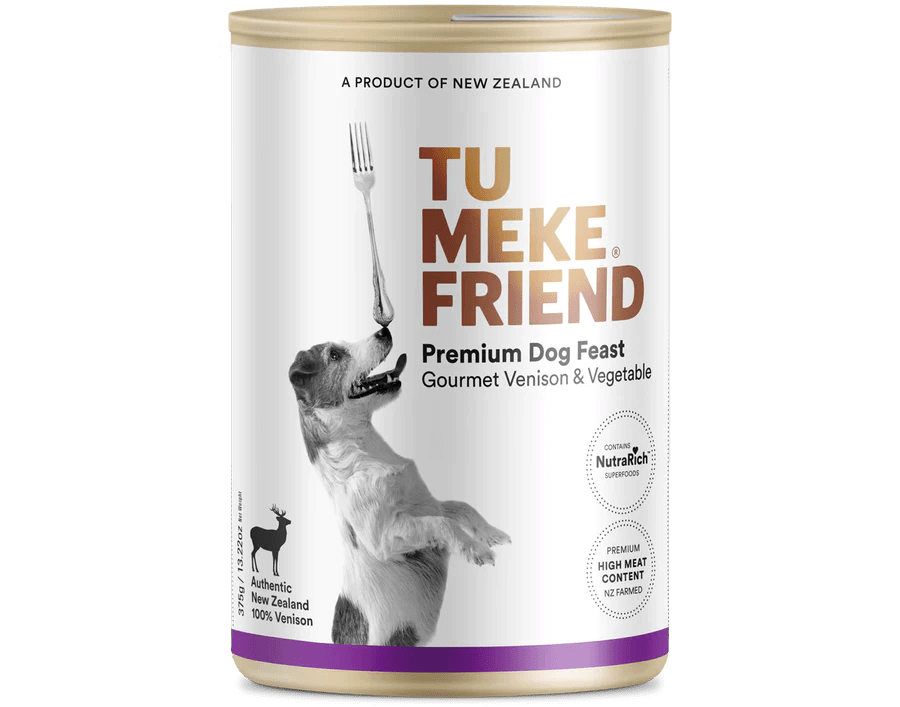 TU MEKE FRIEND Canned Premium Dog Feast Gourmet Venison & Vegetable - Happy 4 Paws