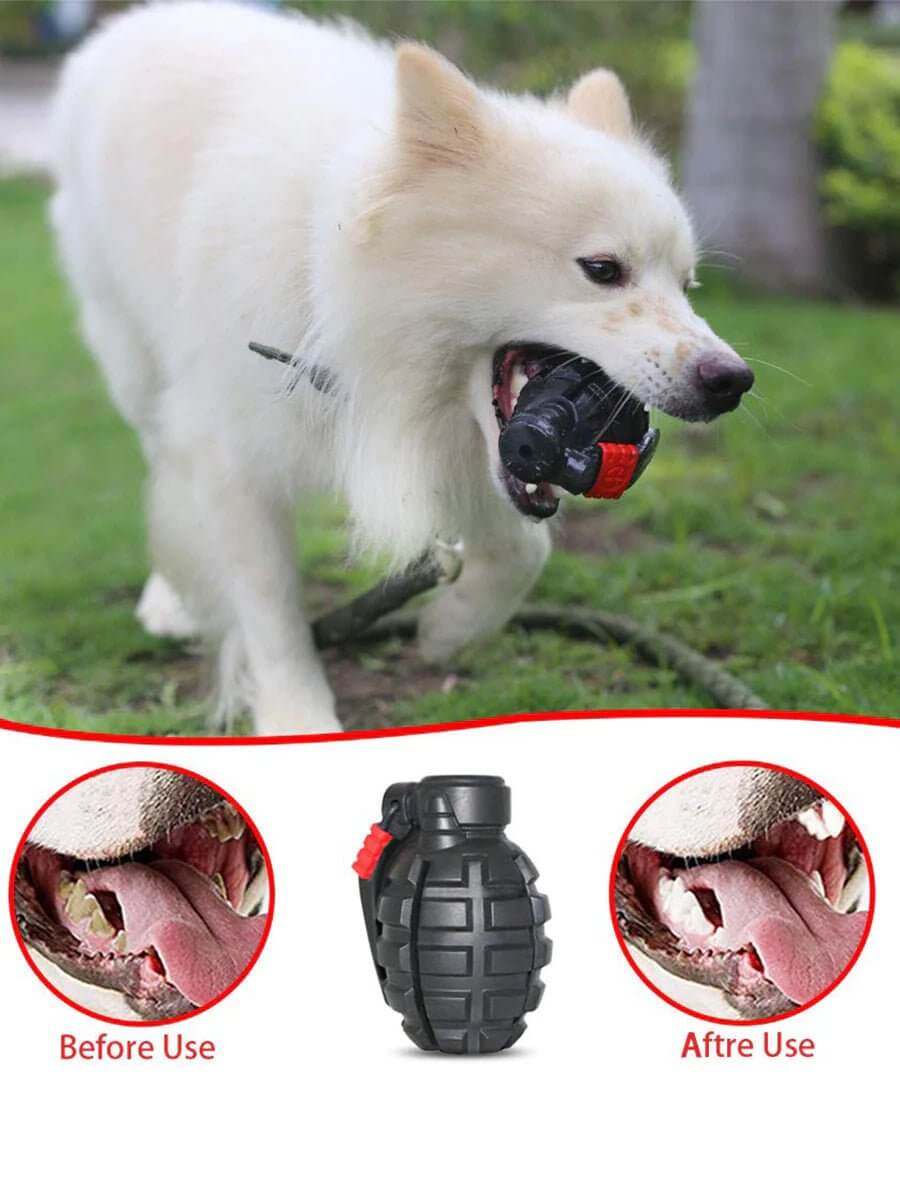 Ultra Tough Dog Toy Hand Grenade - Happy 4 Paws