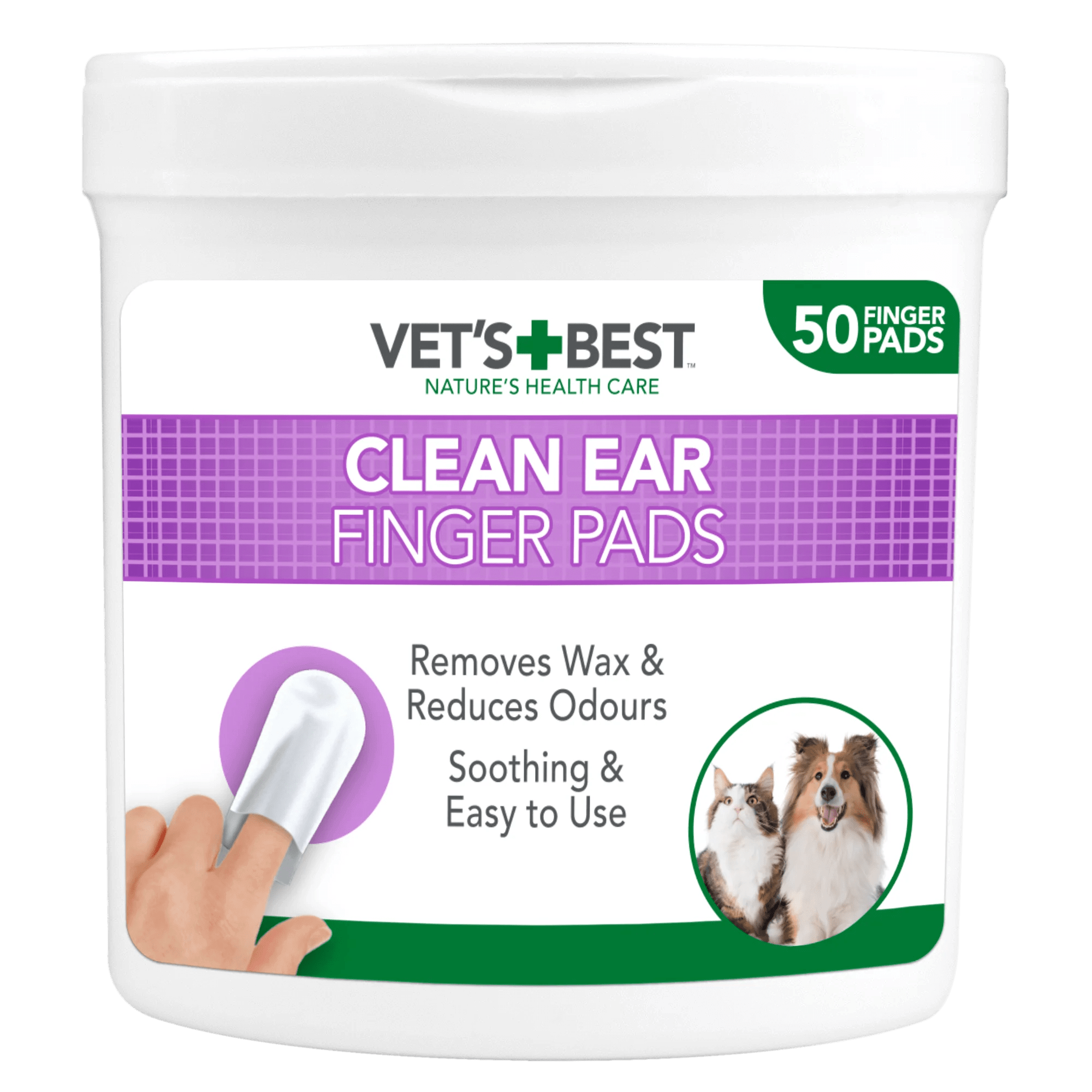 Vet's Best Clean Ear Finger Pads - Happy 4 Paws