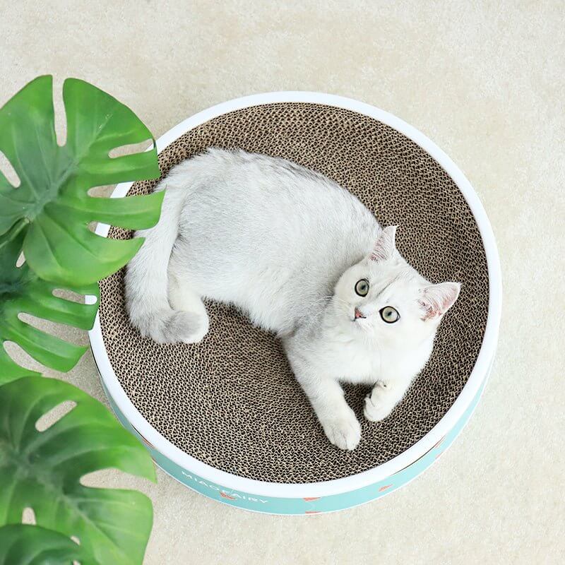 Washable Reusable Thick Shell Cat Corrugated Paper Scratcher Bed - Happy 4 Paws