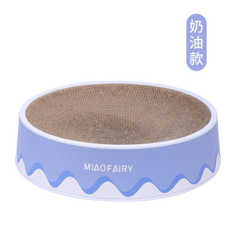 Washable Reusable Thick Shell Cat Corrugated Paper Scratcher Bed - Happy 4 Paws