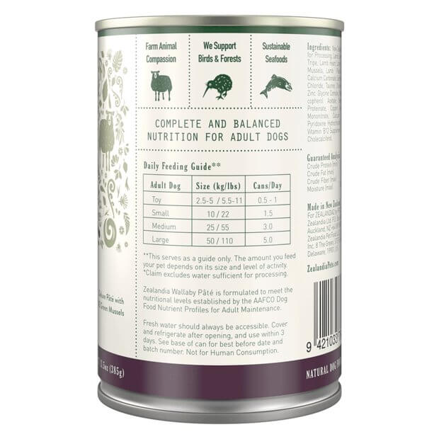 ZEALANDIA Wallaby Pate Dog 385g - Happy 4 Paws